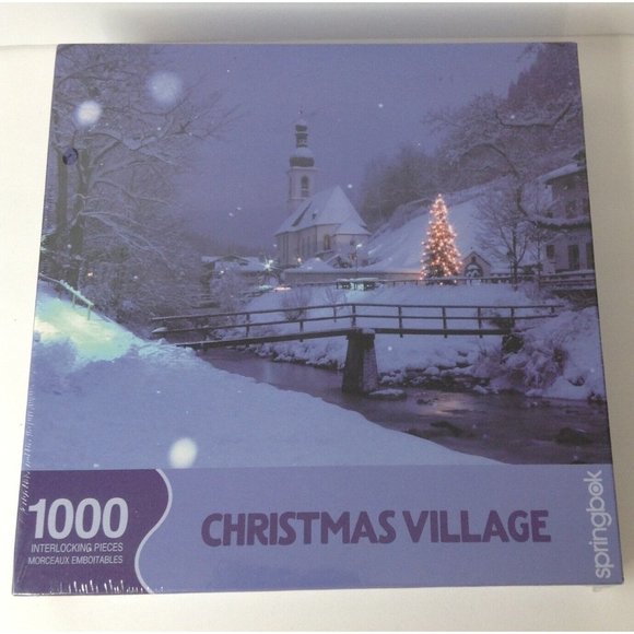 Springbok Christmas Village 1000 Piece Jigsaw Puzzle Unopened NEW Sealed - Picture 1 of 3